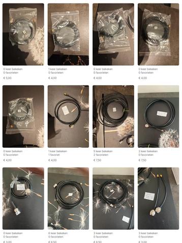 Antenne kabel 50 Ohm RG58, LF200, LF400 Diverse maten  beschikbaar voor biedingen