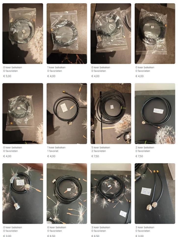 Antenne kabel 50 Ohm RG58, LF200, LF400 Diverse maten, Telecommunicatie, Antennes en Masten, Nieuw, Toebehoren, Ophalen of Verzenden