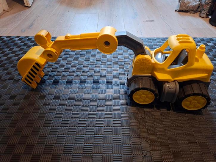 Grote gele speelgoed graafmachine - 50cm, Kinderen en Baby's, Speelgoed | Overig, Gebruikt, Jongen of Meisje, Ophalen of Verzenden