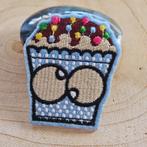Strijk embleem applicatie Patch cupcake, D, Nieuw, Ophalen of Verzenden, D