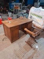 Te koop antiek eiken bureau, Huis en Inrichting, Bureaus, Ophalen, Gebruikt