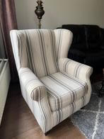 Comfortabele fauteuil met strepen, Huis en Inrichting, Fauteuils, Ophalen, Gebruikt, Stof, 75 tot 100 cm
