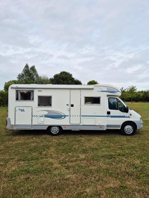 Fiat coral️♥️airco🥶offgrid️☀️xxl garage️✔️camera🎥top-staat, Caravans en Kamperen, Campers, Bedrijf, Half-integraal, tot en met 4