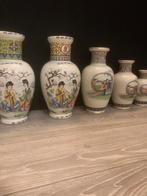 5 antieke Chinese vazen Handgemaakt en handbeschilderd, Ophalen of Verzenden
