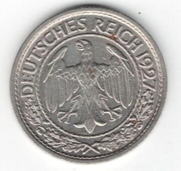 25-1397 Duitsland 50 pfennig 1927A beschikbaar voor biedingen
