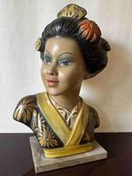 Vintage Art Deco Geisha Buste beeld, Arnova, Antiek en Kunst, Ophalen