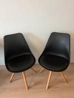 Twee zwarte kuipstoelen, Huis en Inrichting, Ophalen, Zo goed als nieuw, Zwart, Twee