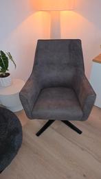 Grijze Draaifauteuil - Stijlvol en Comfortabel, Huis en Inrichting, Fauteuils, Ophalen, Minder dan 75 cm, Zo goed als nieuw, Metaal