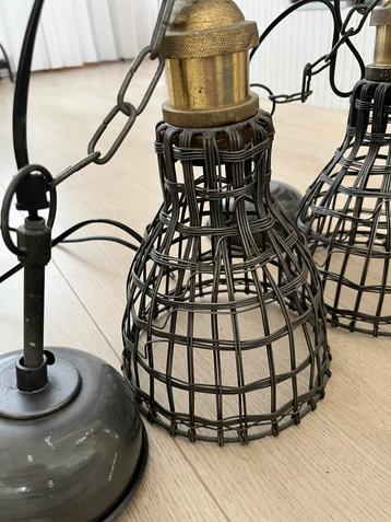 2x PTMD Hanglampen Geweven Staaldraad beschikbaar voor biedingen