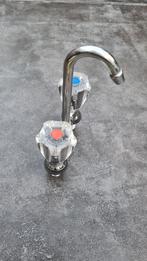 Verchroomde 2-knops mengkraan met draaibare-uitloop, Ophalen of Verzenden, Zo goed als nieuw