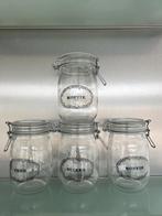 Vintage suiker / kofgie / Theepotten van glas, Verzamelen, Glas en Borrelglaasjes, Ophalen of Verzenden, Zo goed als nieuw, Overige typen