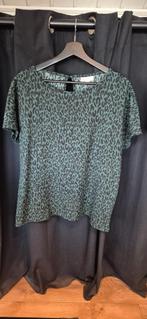 Only Carmakoma Groen Zwart shirt top Maat 42/44, Maat 42/44 (L), Ophalen of Verzenden, Zo goed als nieuw, Korte mouw