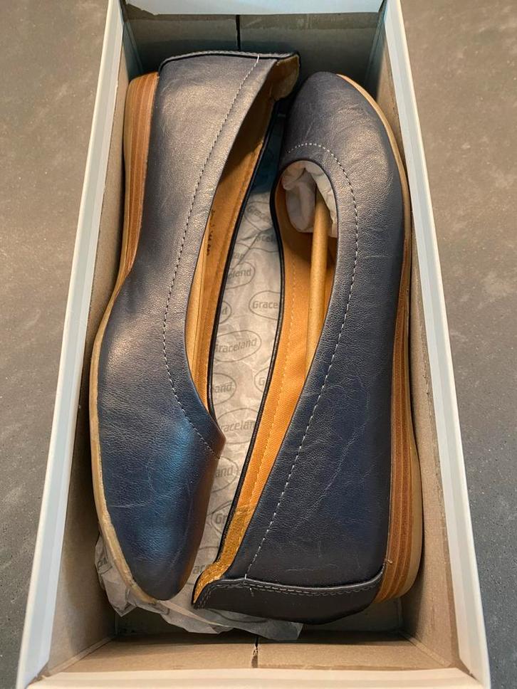 Ballerina's - Donkerblauw - Maat 40, Kleding | Dames, Schoenen, Zo goed als nieuw, Ballerina's, Blauw, Ophalen of Verzenden