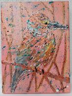 Kleurrijk schilderij musjeacrylverf 18x24 cm, Ophalen of Verzenden