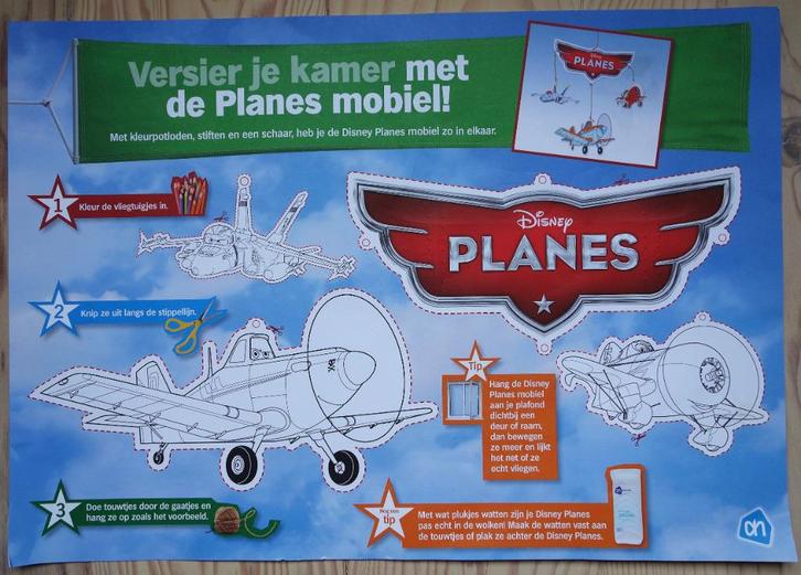 Disney Planes knutselplaat/ knipplaat voor mobiel van AH, Hobby en Vrije tijd, Knutselen, Nieuw, Materiaal, Verzenden