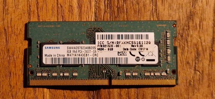 Samsung 8GB DDR4 2400MHz SODIMM Laptopgeheugen – Werkende!, Computers en Software, RAM geheugen, Zo goed als nieuw, Laptop, DDR4