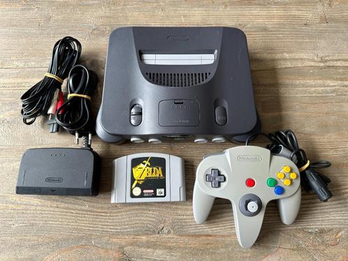 Nintendo 64 met controller en Zelda Ocarina of Time N64, Spelcomputers en Games, Spelcomputers | Nintendo 64, Gebruikt, Met 1 controller