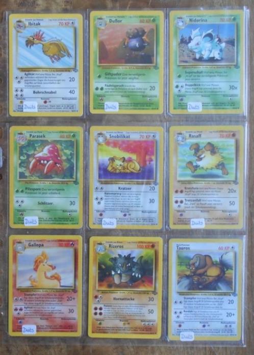 DUITSE Pokémon Kaarten: Base/Jungle/Fossil/Genesis/1e Editie, Hobby en Vrije tijd, Verzamelkaartspellen | Pokémon, Zo goed als nieuw