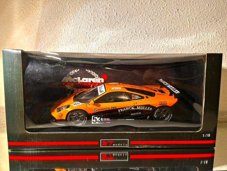 UT McLaren F1 GTR Franck Muller 1:18 zeldzaam, Hobby en Vrije tijd, Modelauto's | 1:18, Zo goed als nieuw, Auto, UT Models, Ophalen of Verzenden