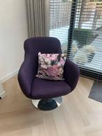 Paarse Draaifauteuil, Huis en Inrichting, Fauteuils, Ophalen, Gebruikt, 75 tot 100 cm, Stof