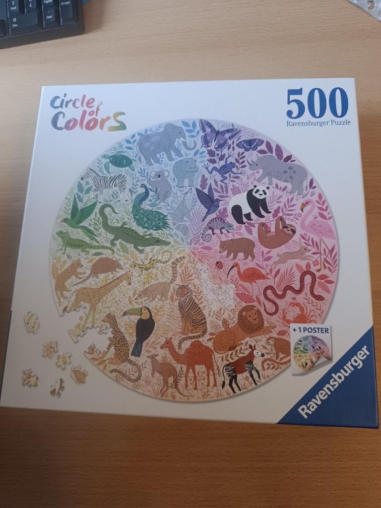 Ravensburger circle of Colors, 500 stukjes, Ophalen, 500 t/m 1500 stukjes, Zo goed als nieuw