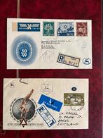 5 oudere fdc israel met R-strook - veel stempels - voor 1960, Postzegels en Munten, Postzegels | Eerstedagenveloppen, Ophalen of Verzenden