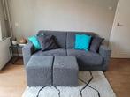 Bankstel 2,5 zits met poefs, Ophalen, Gebruikt, Minder dan 75 cm, 150 tot 200 cm