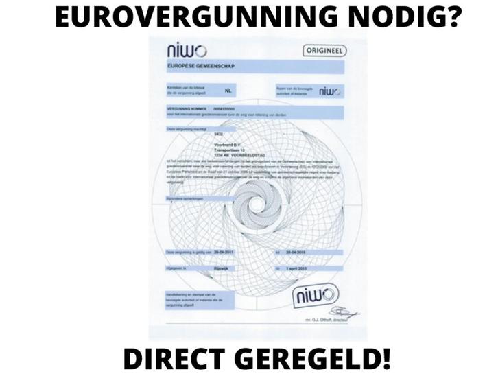 Verhuisbedrijf Gestart? Regel vandaag nog uw EUROVERGUNNING, Vacatures, Vacatures | Logistiek, Inkoop en Transport, WO, Vanaf 5 jaar