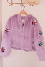Paarse faux fur jas met hartjes, Paars, Nieuw, Ophalen of Verzenden, Shoeby