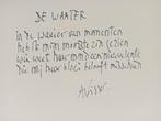 Aart van Beusekom Prent met Gedicht Arie Visser 1980, Ophalen of Verzenden