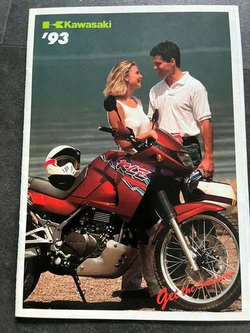 Kawasaki 1993 motorfietsen motor folder met prijslijst beschikbaar voor biedingen