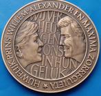 Penning "Huwelijk Willem-Alexander en Maxima Zorreguita 2002, Postzegels en Munten, Penningen en Medailles, Verzenden, Brons, Nederland