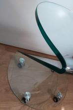 Glazen bijzettafeltje /computer tafeltje, Ophalen, 50 tot 100 cm, Rond, 50 tot 100 cm