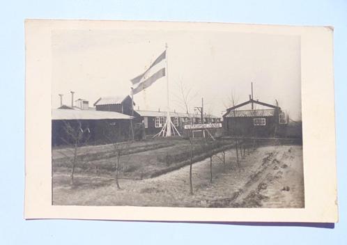 Fotokaart Werkkamp barakken kamp Rotterdam B te Giethoorn., Verzamelen, Ansichtkaarten | Nederland, Gelopen, Overijssel, 1920 tot 1940