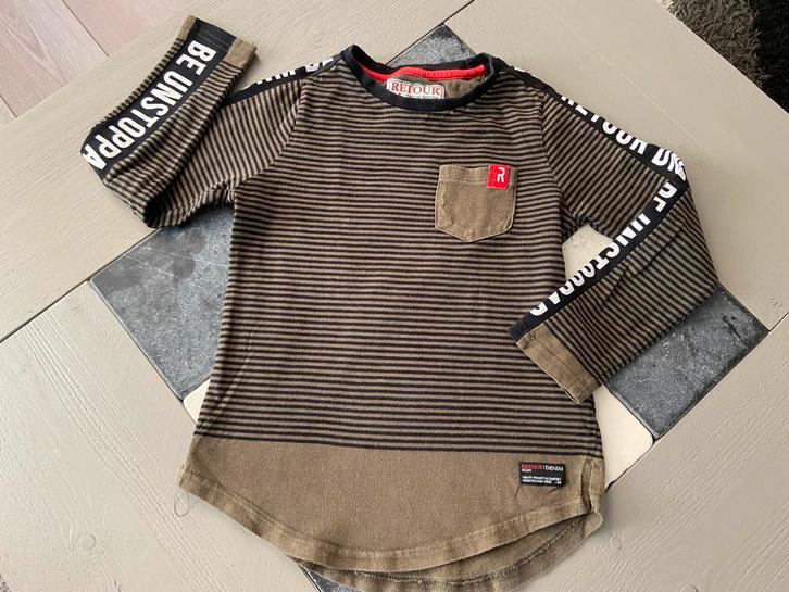 Stoer shirt van Retour mt 122/128 voor 2 euro !!!, Kinderen en Baby's, Kinderkleding | Maat 128, Zo goed als nieuw, Jongen, Shirt of Longsleeve