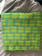Groene en Gele Stof met Bloemmotief - Nieuwstaat, Overige materialen, 120 cm of meer, Ophalen of Verzenden, Nieuw
