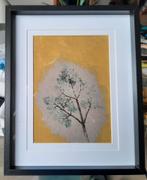 Schilderij Oost-Indische inkt & Acryl - Ingelijst, Antiek en Kunst, Kunst | Tekeningen en Foto's, Ophalen of Verzenden