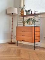 Vintage wandmeubel WHB design modulair teak jaren 50/60, Huis en Inrichting, Kasten | Wandmeubels, Ophalen, Gebruikt, 100 tot 150 cm