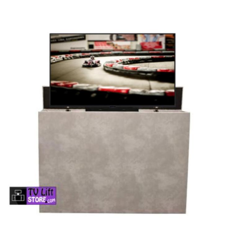 TV Lift kast Betonlook voor tv`s van 32 tot 75 inch, Huis en Inrichting, Kasten | Televisiemeubels, Nieuw, Minder dan 100 cm, 25 tot 50 cm