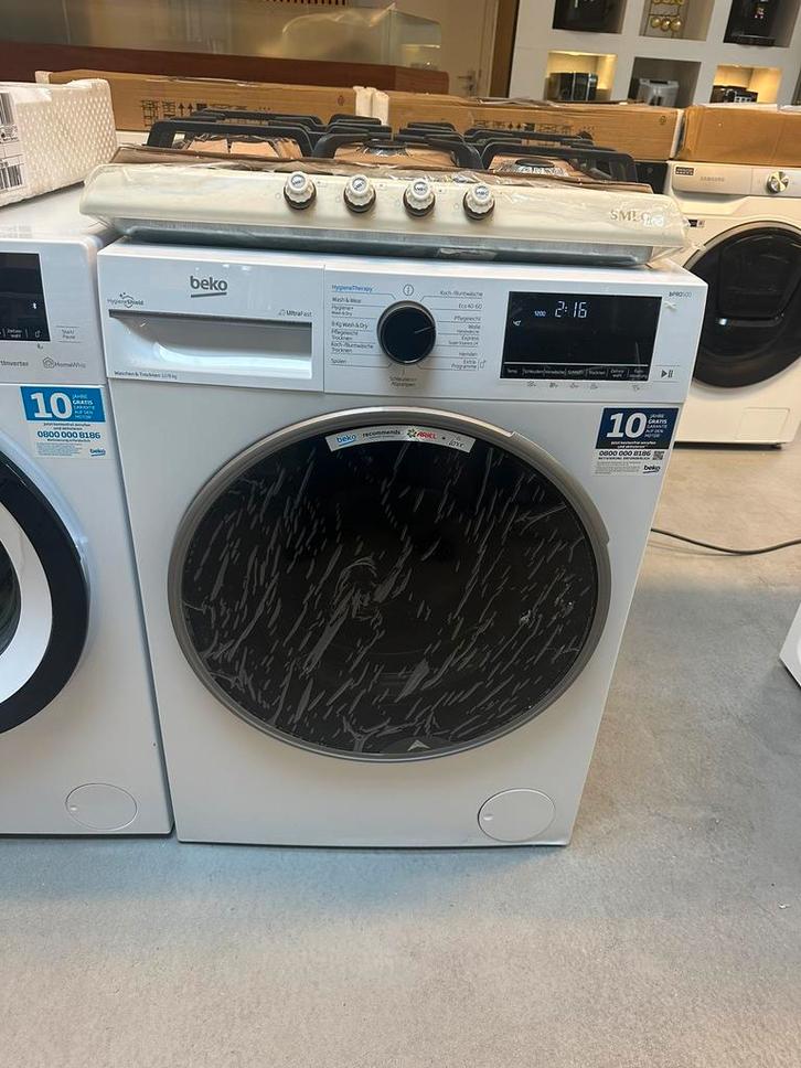BEKO 12KG WASDROOGCOMBINATIE VOORLADER B3DFT512447W, Witgoed en Apparatuur, Wasmachines, Nieuw, Voorlader, 10 kg of meer, 85 tot 90 cm