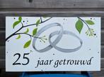 Bord 25 jaar getrouwd - Zilveren bruiloft, Hobby en Vrije tijd, Ophalen, Gebruikt, Versiering, Geboorte of Huwelijk