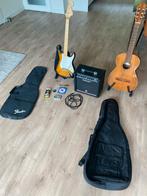 Gitaar Set - Fender Squier + Peavey Versterker + Juan salva, Ophalen, Zo goed als nieuw, Overige merken