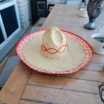 Mexicaanse Strohoed sombrero Rode Details, Kleding | Heren, Ophalen of Verzenden, Zo goed als nieuw