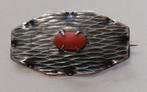 Amsterdamse school broche zilver, bloedkoraal. nr 2, Antiek en Kunst, Antiek | Goud en Zilver, Ophalen, Zilver
