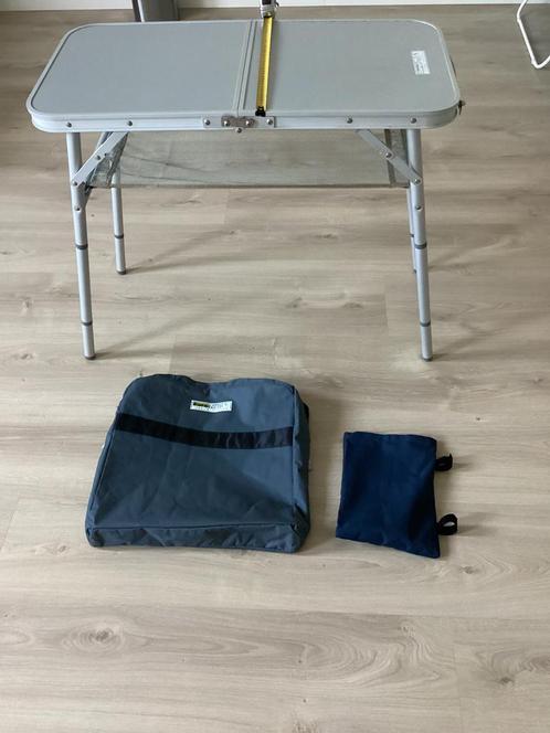EuroTrail campingtafel 80x40 cm met verstelbare poten IZGS!, Caravans en Kamperen, Kampeermeubelen, Gebruikt, Campingtafel, Ophalen of Verzenden