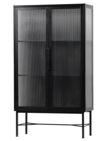 Woood Zion vitrinekast, servieskast, gangkast zwart beschikbaar voor biedingen