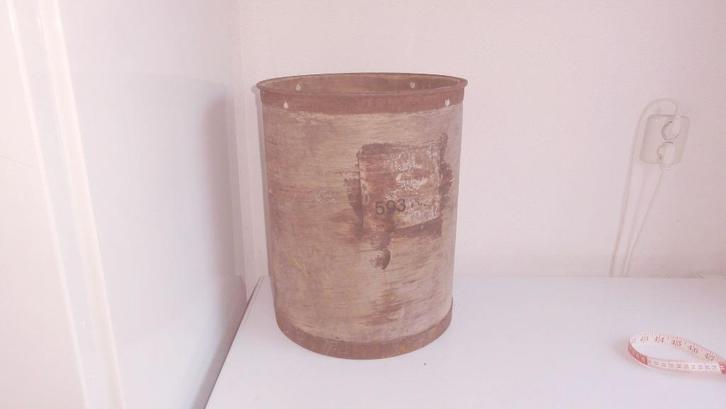 Ton, van hout, antiek met ijzerbeslag, Antiek en Kunst, Curiosa en Brocante, Ophalen