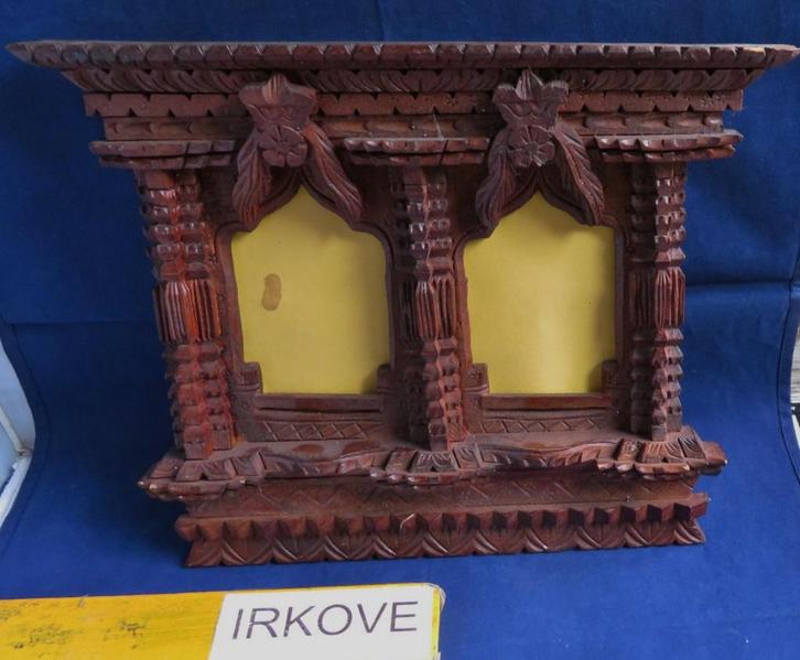 MOOIE HOUT TRAMP ART LIJST * Voor Twee Foto's *, Antiek en Kunst, Kunst | Beelden en Houtsnijwerken, Verzenden