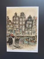Kaart van Anton Pieck - Brouwersgracht Amsterdam, Antiek en Kunst, Kunst | Tekeningen en Foto's, Ophalen of Verzenden