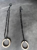 Houten Crossfit Ringen - Inclusief Straps, Sport en Fitness, Fitnessmaterialen, Ophalen, Gebruikt, Overige typen